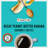 decaf decaffeinated flavored coffee peanut butter banana smart sips coffee