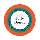 jelly donut flavored gourmet coffee, smart sips coffee, dessert inspired coffee, single serve coffee pod, cafe, pods, k cup, k-cup, kcup, kosher, gluten free, sugar free, no sugar, carb free, no carb, low calorie, ww friendly, keto friendly, keurig