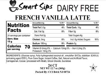 DAIRY-FREE, VEGAN |  French Vanilla Latte, Dairy-Free Latte Pods for Keurig K-cup Brewers