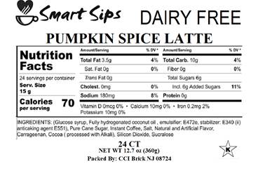DAIRY-FREE, VEGAN | Pumpkin Spice Latte, Dairy-Free Latte Pods for Keurig K-cup Brewers