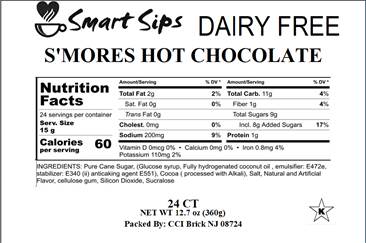 DAIRY-FREE, VEGAN | S’mores Hot Chocolate, Dairy-Free Hot Cocoa Pods for Keurig K-cup Brewers