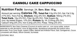 Cannoli Cake Cappuccino, Gourmet Cappuccino Pods for Keurig K-cup Brewers