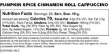 Pumpkin Spice Cinnamon Roll Cappuccino, Gourmet Flavored Cappuccino Pods for Keurig K-cup Brewers