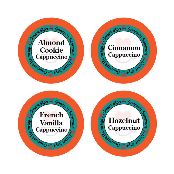 smart sips coffee keurig kcup cappuccino almond cookie french vanilla cinnamon hazelnut