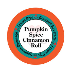 smart sips coffee, pumpkin spice cinnamon roll coffee, gourmet coffee, flavored coffee, pumpkin, fall flavors, keurig compatible, pod, pods, k cup, kcup. k-cup, keto, sugar-free, carb-free, kosher, parve, ww