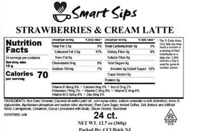Strawberries & Cream Latte, Single Serve Latte Pods Compatible with Keurig K-cup Brewers