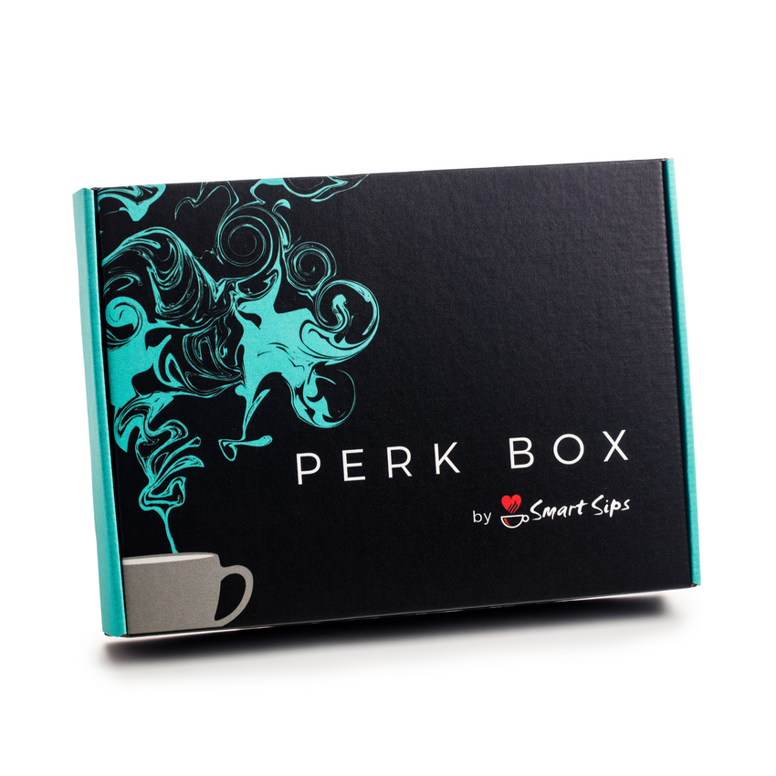 Ground Coffee and Single Serve Pods, Combination Flavored Coffee Perk Box Sampler