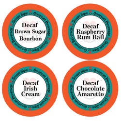 decaf flavored coffee pods keurig chocolate raspberry irish cream chocolate amaretto smart sips coffee