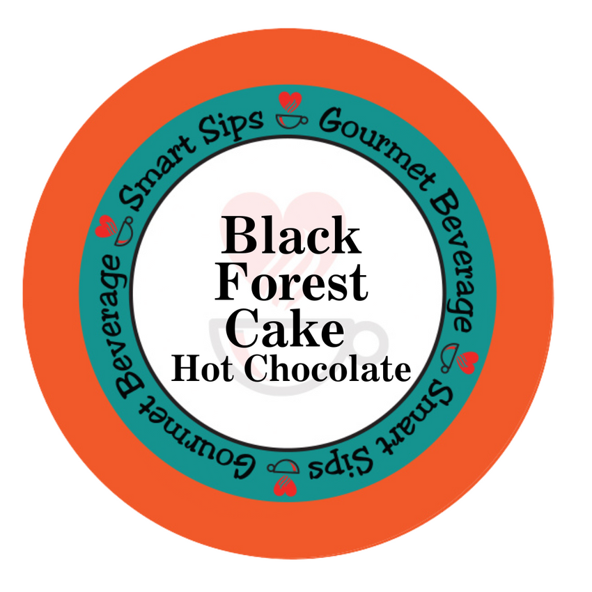 Black Forest Cake Hot Chocolate, Gourmet Hot Cocoa Pods, for Keurig K-cup Brewers