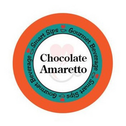 smart sips coffee, chocolate amaretto flavored gourmet coffee, flavored coffee, gourmet coffee, single serve, pods, coffee pods, kcup, k-cup, k cup, keurig, 24 ct count, 48 ct, 72 ct