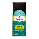 Cranberry Biscotti gourmet flavored ground coffee, smart sips coffee, gourmet coffee, cookie coffee, dessert coffee, ground,  20 ounce, 30 ounce, bagged coffee, coffee for drip machines, dessert flavored coffee, gluten free, carb free, no carb, 0 carb, sugar free, 0 sugar, no sugar, low calorie, kosher, pareve