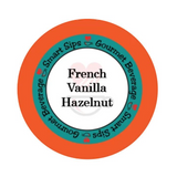 French Vanilla hazelnut Gourmet Flavored Coffee, Flavored Coffee, Coffee, Smart Sips Coffee, Single Serve, kcup, k cup, k-cup, pod, pods, keurig, kosher, no sugar, no carb, gluten free