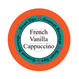 French Vanilla Cappuccino, Gourmet Flavored Coffee, Flavored Coffee, Coffee, Smart Sips Coffee, Single Serve, kcup, k cup, k-cup, pod, pods, keurig, kosher, gluten free