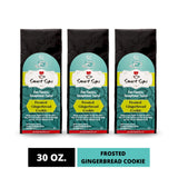 smart sips coffee, frosted gingerbread cookie flavored coffee, medium roast arabica coffee, gourmet coffee, ground coffee, 30 ounce 