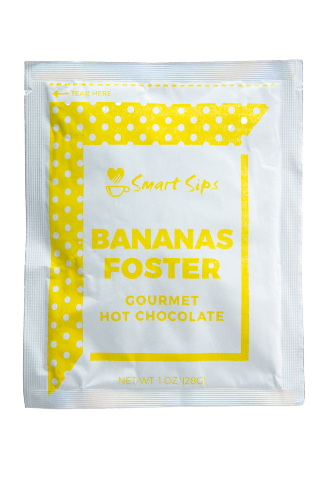 Bananas Foster Hot Chocolate Packets, Gourmet Flavored Hot Cocoa Mix