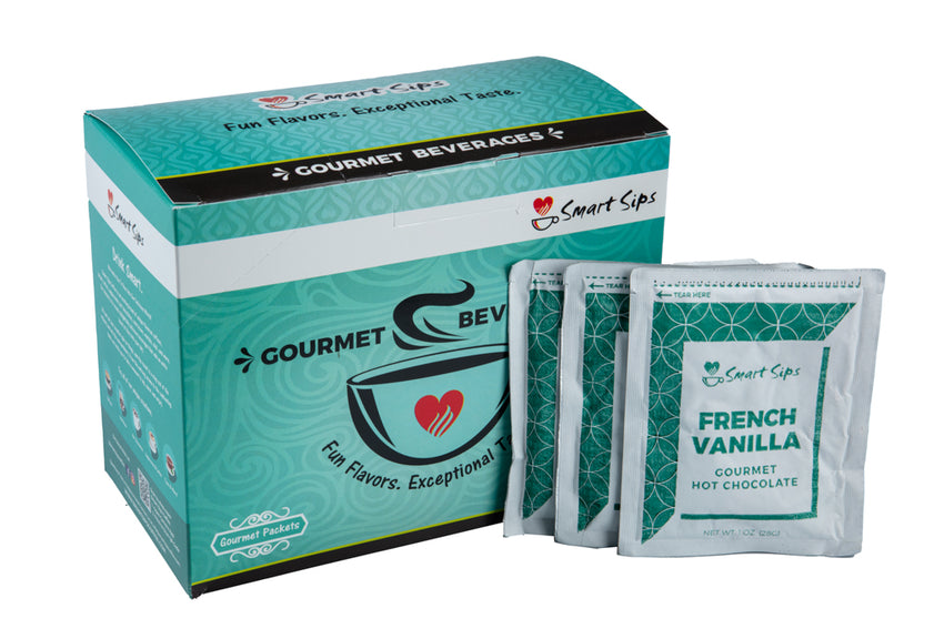 French Vanilla Hot Chocolate Packets, Gourmet Flavored Hot Cocoa Mix