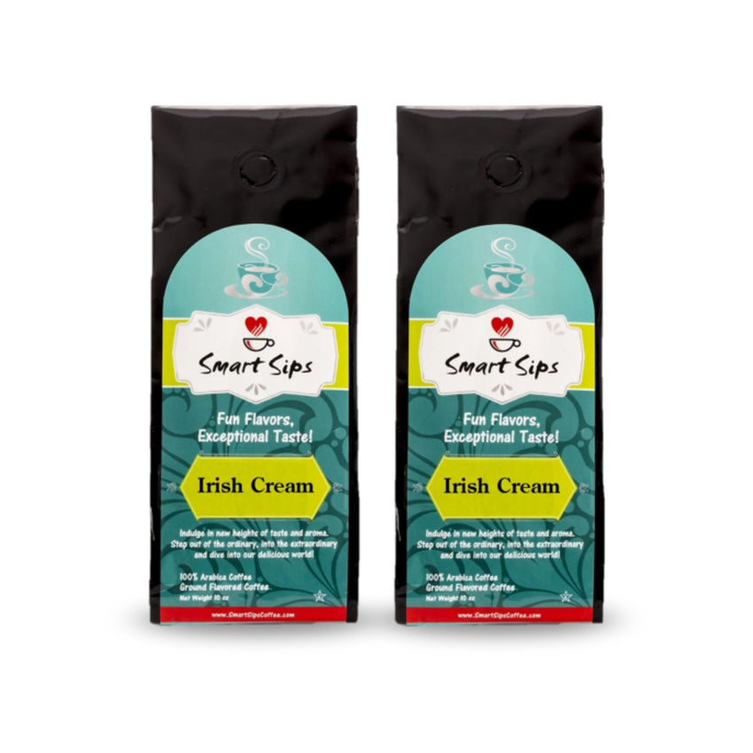 smart sips coffee, Irish cream , ground coffee, gourmet coffee, flavored coffee, arabica coffee