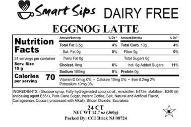 DAIRY-FREE, VEGAN | Eggnog Latte, Single-Serve Gourmet Dairy-Free Latte Pods for Keurig K-cup Brewers