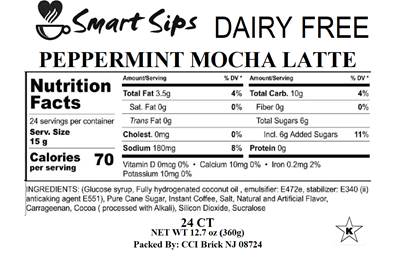 DAIRY-FREE, VEGAN | Peppermint Mocha Latte, Single-Serve Gourmet Dairy-Free Latte Pods for Keurig K-cup Brewers