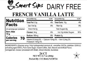 DAIRY-FREE, VEGAN |  French Vanilla Latte, Single-Serve Gourmet Latte Pods for Keurig K-cup Brewers