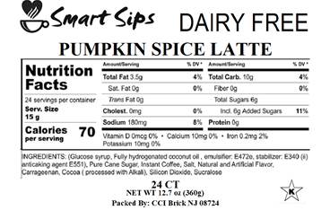 DAIRY-FREE, VEGAN | Pumpkin Spice Latte, Single-Serve Gourmet Latte Pods for Keurig K-cup Brewers