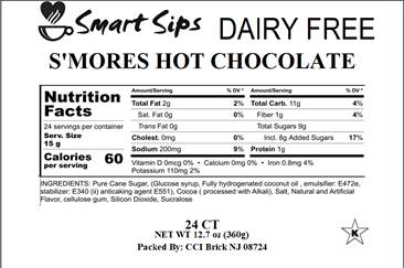 DAIRY-FREE, VEGAN | S’mores Hot Chocolate, Single-Serve Gourmet Lactose-Free Hot Cocoa Pods for Keurig K-cup Brewers