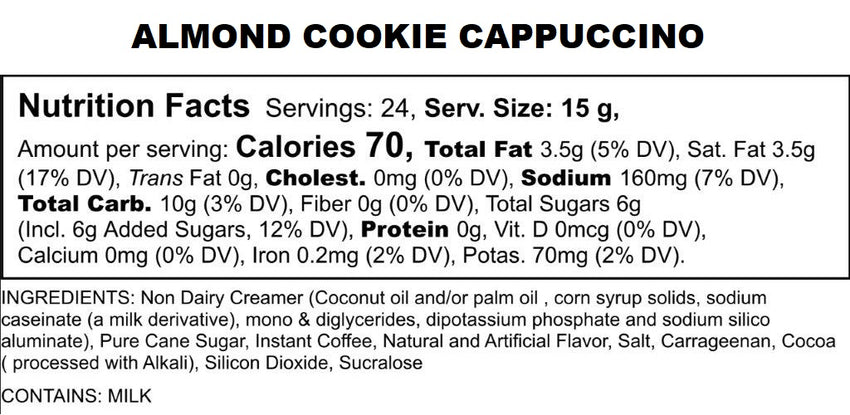 Almond Cookie Cappuccino, Gourmet Cappuccino Pods, For Keurig K-cup Brewers