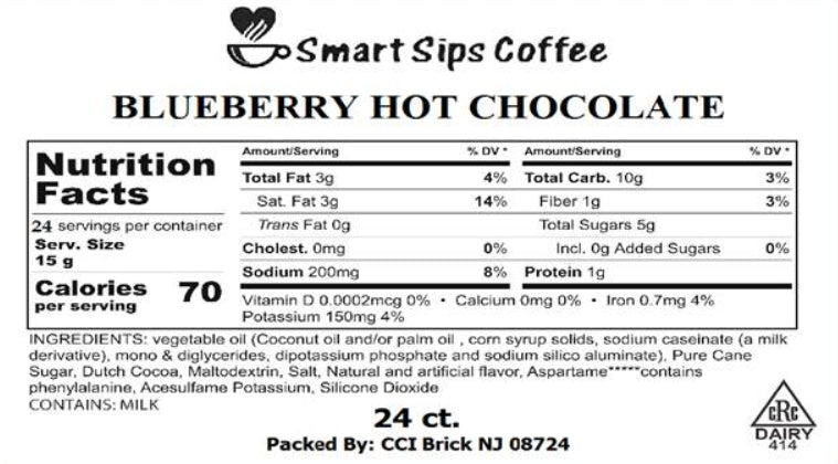 Blueberry Hot Chocolate, Gourmet Hot Cocoa Pods, For Keurig K-cup Brewers