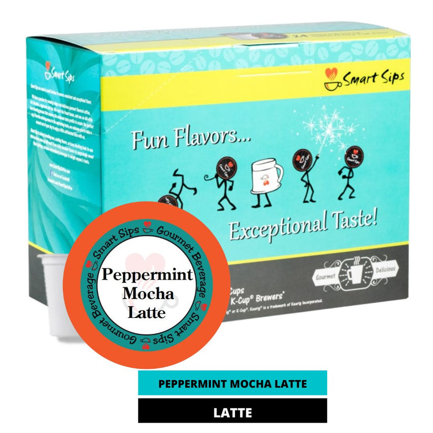Peppermint Mocha Latte, Gourmet Latte Pods For Keurig K-cup Brewers