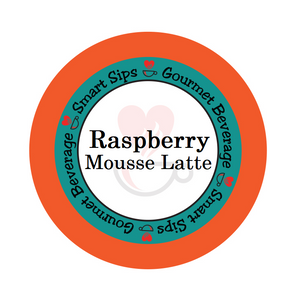 Raspberry Mousse Latte, Smart Sips Coffee, gourmet flavored latte, gourmet flavored coffee, drink your dessert, single serve pods, k cup, kcup, k-cup, cappuccino, one step latte, keurig, low calorie, low carb, low sugar, gluten free