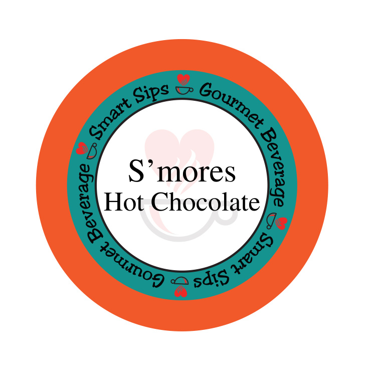 smores hot chocolate, smart sips coffee, smores flavored gourmet hot cocoa, kosher, gluten free, low carb, low sugar, low calorie, single serve, kcup, k cup, k-cup, keurig 