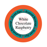 white chocolate raspberry gourmet flavored coffee, smart sips coffee, flavored coffee, kosher, gluten free, no sugar, no carb, carb free, sugar free, single serve, pod, pods, kcup, k-cup, k cup, keurig 
