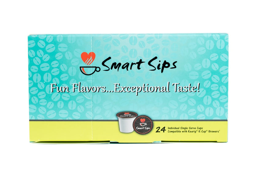 Strawberries and cream latte, smart sips coffee, single serve gourmet flavored coffee, gourmet latte, single serve pods for keurig k cup brewers, kcup, k-cup, gluten free, drink your dessert, low calorie, low carb, low sugar