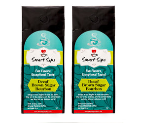 Decaf Brown Sugar Bourbon, Flavored Medium Roast Ground Gourmet Arabica Coffee