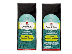 Decaf Banana Cream, Flavored Medium Roast Ground Gourmet Arabica Coffee