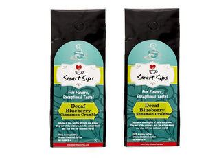 Decaf Blueberry Cinnamon Crumble, Flavored Medium Roast Ground Gourmet Arabica Coffee