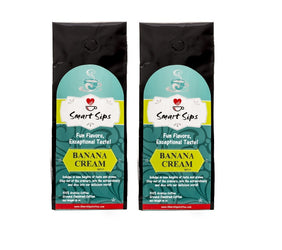 banana cream gourmet medium roast flavored coffee arabica smart sips