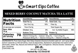 smart sips matcha berry nutritional label keurig