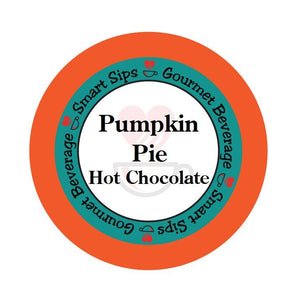 smart sips coffee, pumpkin pie hot chocolate, hot cocoa, hot coco, gourmet flavored, single serve pod, pods, k cup, kcup, k-cup, keurig brewer compatible, landfill degradable, kosher, fall flavor, contains dairy