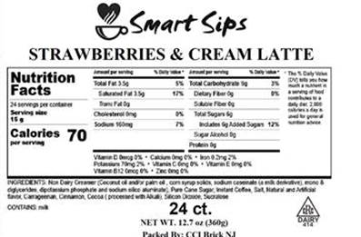 Strawberries & Cream Latte, Single Serve Pods for Keurig K-cup Brewers